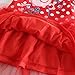 Coralup Peppa Pig Cartoon Little Girls Skirt Cotton Dress 4-5 Years, Red