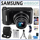 Samsung WB850F 16.2MP Wi-Fi GPS Digital Camera with 21x Optical Zoom and 3-inch AMOLED + Samsung 16GB SDHC + Memory Card R...