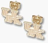 Kentucky Wildcats 1/4 UK Post Earrings - 10KT Gold Jewelry
