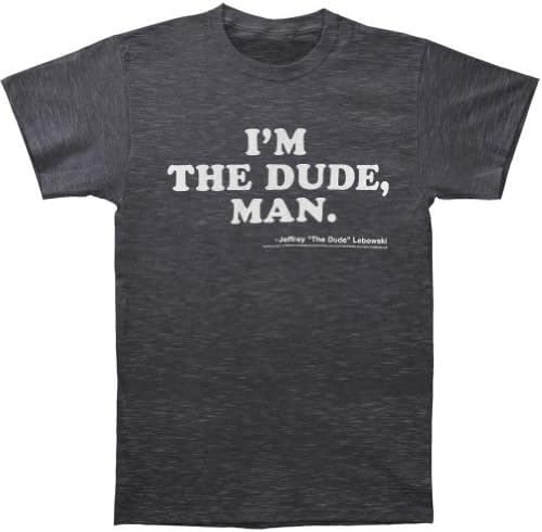 Big Lebowski I'm the Dude Man Gray Heathered Men's Tee