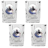 Vancouver Canucks NHL 4pc Square Shot Glass Set
