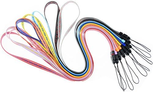 Eyecatching 9pcs Colorful Long Nylon Neck Strap Band Lanyard for Phone/camera /Cell Phone/ Ipod/ Mp3/ Mp4 /Psp/usb Flash Drive/ Id Card Badge and Other Electronic Devices Badge Holders