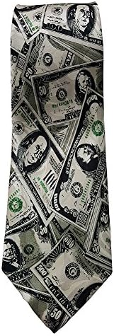 Men's Fun Money Dollar Bills Novelty Necktie Tie