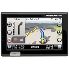 Medion GoPal E 4435 TMC Tragbares Navigationssystem (10,9 cm (4,3 Zoll) Touchscreen-Display, USB 2.0) schwarz