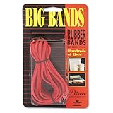 Big Band Large Capacity Rubber Bands, Heavy-Duty, 1/8x7, Red, 12/Pack ALL00700