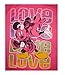 Disney Women's Mickey & Minnie LOVE T-shirt Plus Size Pink