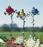 Lawn & Patio - Bird Gazing Balls Garden Stake Set By Collections Etc