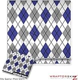 Sony PS3 Slim Skin - Argyle Blue and Gray