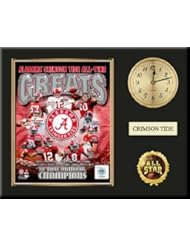 From Amazon.com. Click for details:
 Alabama Crimson Tide All Time Greats Team Composite Photo Inserted In A Gold Slide In Frame & Mounted On A Plaque With Arabic Clock & Nameplate-Awesome & Beautiful-Must For Any Fan! Alabama Crimson Tide All Time Greats Team Composite Photo Inserted In A Gold Slide In Frame & Mounted On A Plaque With Arabic Clock & Nameplate-Awesome & Beautiful-Must For Any Fan!