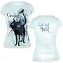 Coraline Blue Cat Animated Movie Juniors Light Blue Tee T-Shirt