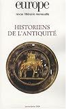 Europe, N° 945-946, Janvier- : Historiens de l\'antiquité