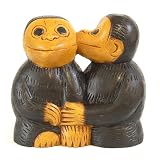 Hand-carved Love Monkeys