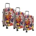 Olympia  Blossom Hardside 3 Piece Luggage Set,Lavender,One Size