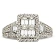 14K White Gold Diamond Ring - 1.50 Ct.