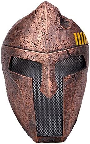 LYongBF YFY18M Top Grade Resin Fiberglass Mask Halloween Spartan CS Field Protective Mask Airsoft Mask (Brown and Black)