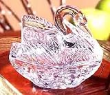 LAMPS BEAUTIFUL Handcrafted Crystal Swan Trinket Box--Excellent customer service--see our feedback.