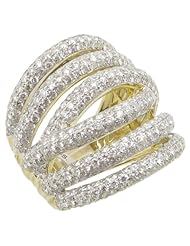 14k Yellow Gold 3.72ctw Diamond Cocktail Ring 17075Y Size 7.75