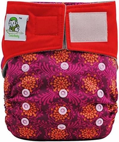 Coolababy 9 Bamboo Charcoal Velcro One Size Cloth Diapers + 9 Bamboo Charcoal Inserts