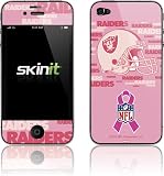 Skinit Oakland Raiders - Breast Cancer Awareness Vinyl Skin for Apple iPhone 4 / 4S
