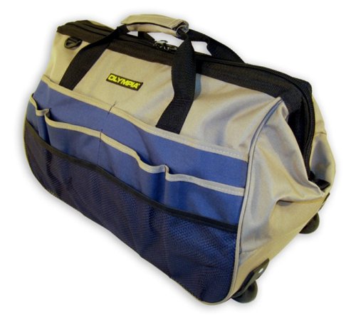 Olympia Tools 90-326 Rolling 20-Inch Wide Mouth Tool Bag
