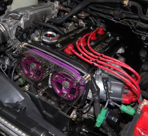 Zaklee Clear Cam Timing Gear Cover for Toyota Corolla 4ag RWD