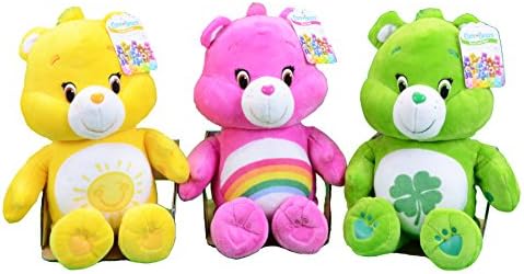 Care Bear Plush 3 Pack - Cheer Bear, Funshine Bear, Good Luck Bear 13 inches