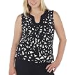 Merona Plus Sleeveless V-Neck Top- Ebony Print