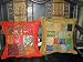 2 Gujrati Embroidered Sari Toss Pillow Cushion Covers