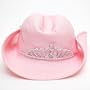 Sophias Style Girls Pale Pink Cowgirl Straw Hat Dress Up Girl 4-16