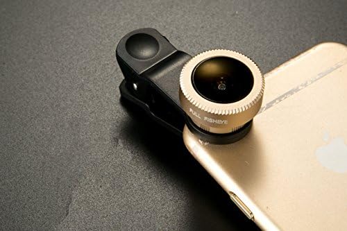 IOEC Universal Professional HD Camera Lens for Smartphone (Fisheye + Clip, Golden)