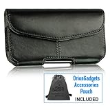 Horizontal Velcro Leather Executive Pouch Case for Motorola Droid Bionic (B ....