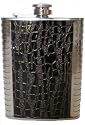 Happy Hour 10960 8-Ounce Stainless Steel Flask wrapped in Brown Leather