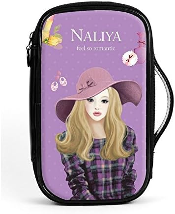 Cute Portable Multi-Functional Beauty Version Cosmetic Makeup Bag Case Pouch Pencil Gift Case (Purple)