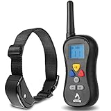 Patpet PTS-008 330 yards Remote Dog Training Collar - Has Shock, Vibration and Tone with Backlight LCD, Separate Silicone Buttons and Water-resistant Receiver. Best for Large, Medium and Small Dogs!