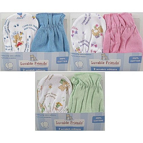 Luvable Friends 2-Pack Scratch Mittens