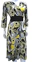 Elizabeth Women's Plus Size 3/4-sleeve Print Dress
