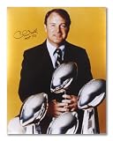 Chuck Noll Pittsburgh Steelers - 4 Trophies - Autographed 16x20 Photograph with Hall of Fame 1993 Inscription