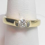14K Yellow or White Gold Diamond Engagement Ring
