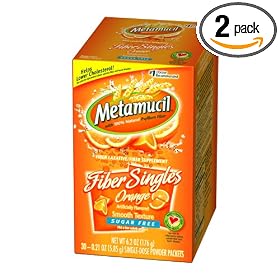 Metamucil Smooth Texture Sugar-Free Fiber Laxative/Fiber Supplement Powder Packets, Orange, .21-Ounce Packets in 30-Count (Pack of 2)