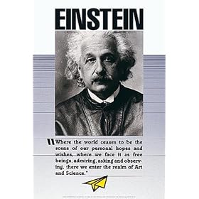 Posters: Albert Einstein Poster - The Realm Of Art And Science (34 x 24 inches)