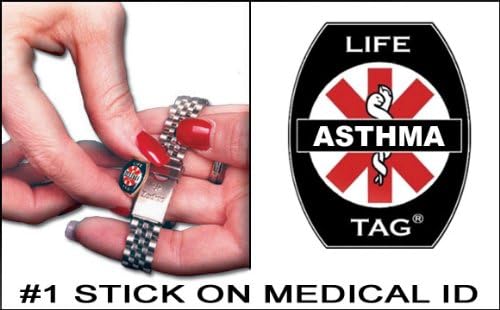 LIFETAG Asthma Medical ID Tags 5-pack FREE STANDARD SHIPPING