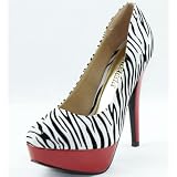Damita K Womens Abby-11 Platform Velvet Pumps