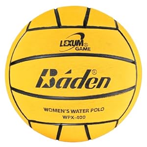 Baden Lexum Size 4 Deluxe Rubber Water Polo Ball, Yellow