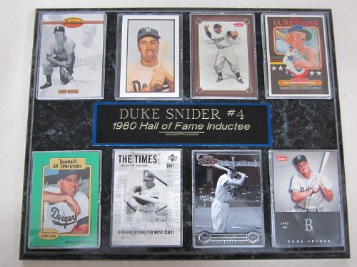 Brooklyn Dodgers Duke Snider 8 Card Plaque