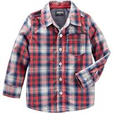 OSHKOSH(オシュコシュ) プラッド ボタン-フロント シャツ プラッド トップス長袖シャツ 4歳【並行輸入】