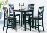 5pc Counter Height Dining Table & Stools Set Dark Mahogany Finish