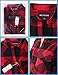 Red Black Plaid Flannel Checked Button Down Dress Shirt Long Sleeve for Women