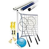 Franklin Sports Recreational Badminton and Volleyball Combo Set