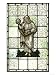 Lucretius on Stained Glass Window Giclee Poster Print