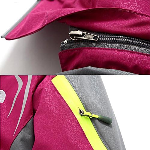 Stardo Women's Waterproof Front-Zip Hooded Ski Jacket Breathable Quick Dry Jacket SJ 007 Rose XXXL